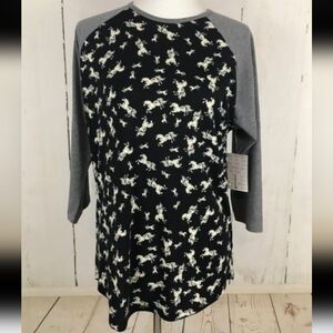 RARE ❤️NWT❤️ LULAROE RANDY RAGLAN UNICORN Tee TOP LARGE L